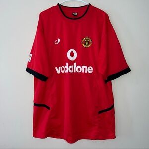 Manchester United Soccer Kit Jersey Megga 2000-2002  Football Vodafone Size 48